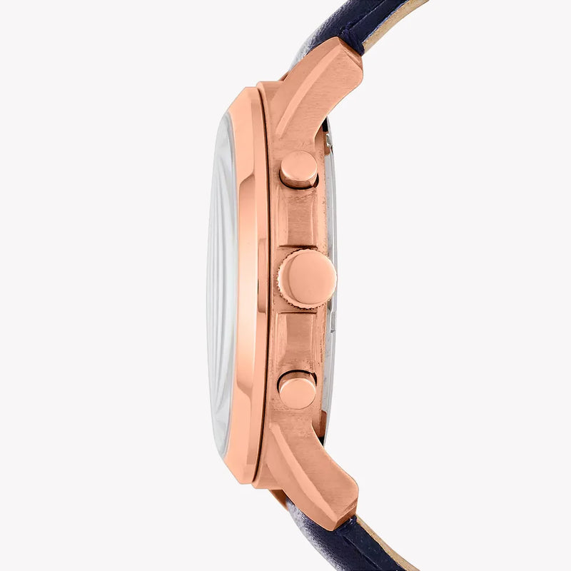 Fossil Men's Rose Gold Watch, Blue Dial | Fs4835 by i-watch