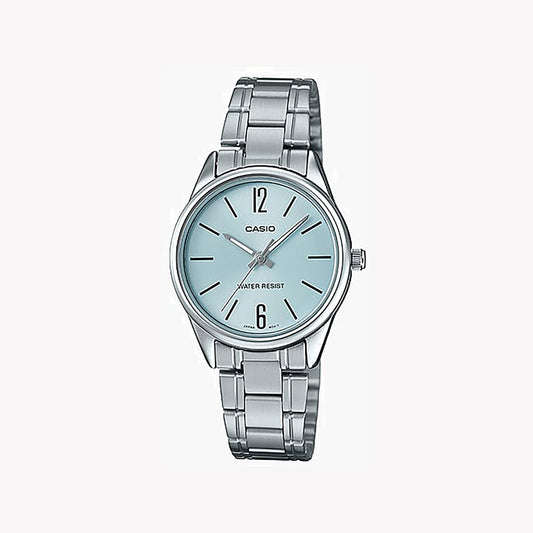 Montre Casio LTP-V005D-2B analogique argentée pour femme