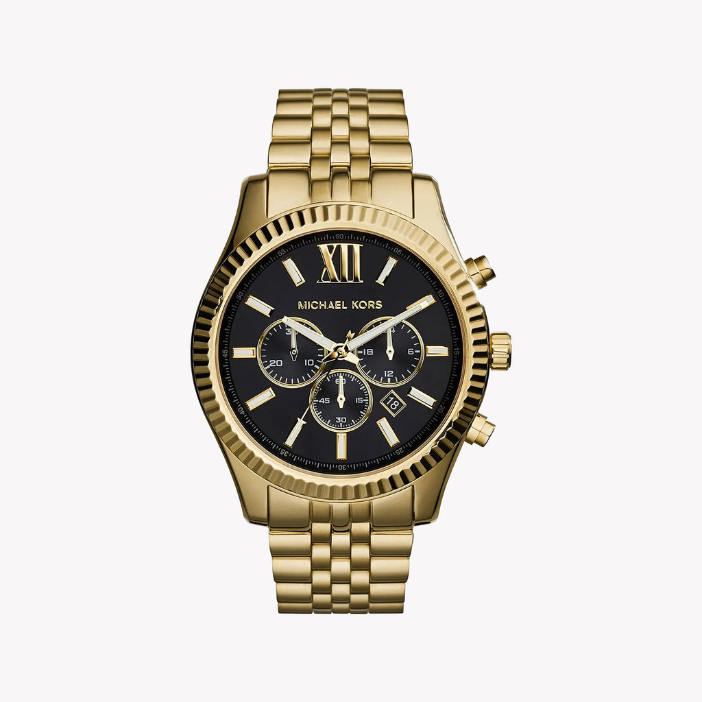 MICHAEL KORS MK8286 GOLD SOPHISTICATION - MEN’S ANALOG WATCH WITH BLACK DIAL