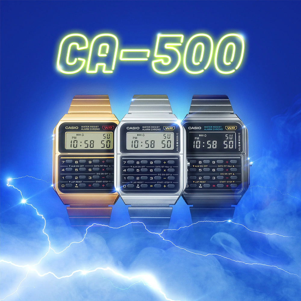 Casio Unisex Black Stainless Steel Watch, Digital Display | Ca-500wegg-1bef by i-watch