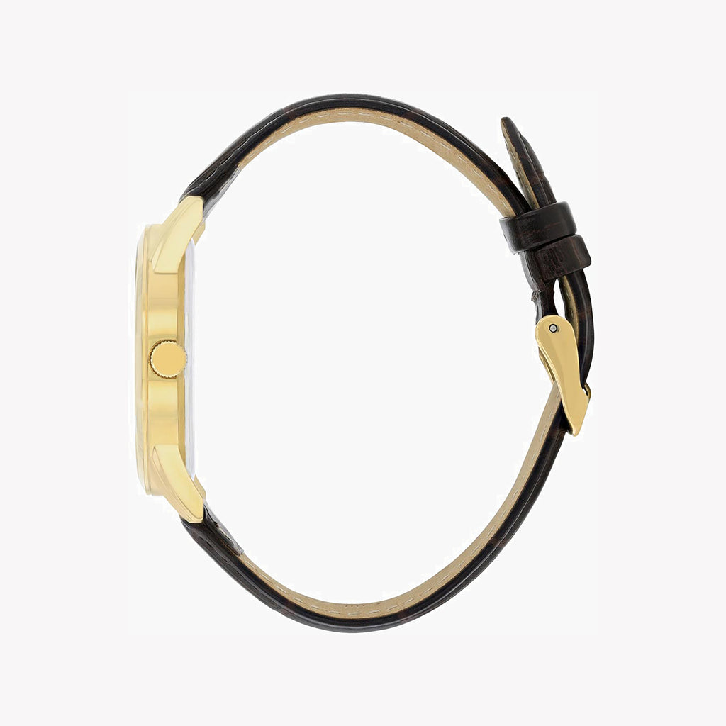 CITIZEN BI5002-14A CLASSIC ELEGANCE - MENS LIGHT GOLD TIMEPIECE WITH BEIGE DIAL & BROWN LEATHER BAND-i-Watch-3