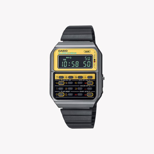 Casio CA-500WEGG-9B Vintage schwarze Herrenuhr