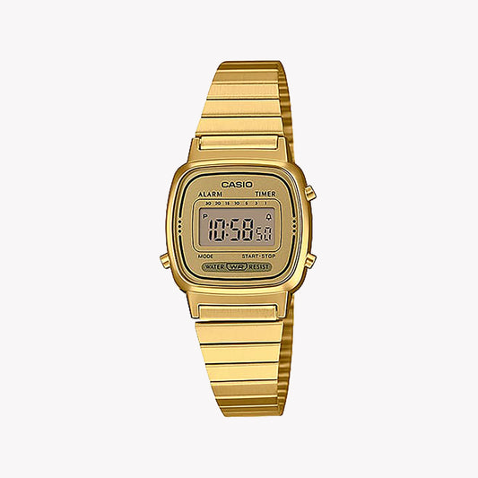 Casio Vintage Mini Steel Gold Gold LA-670WGA-9DF Women's Watch