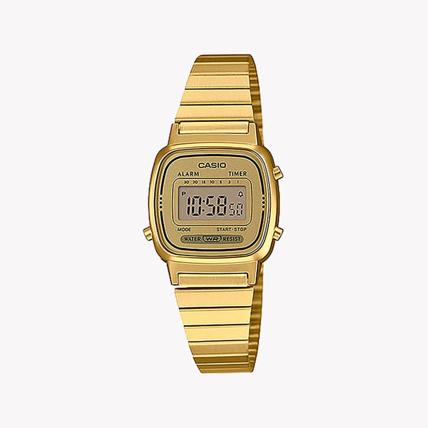 Casio Women's Gold Watch, Resin & Stainless Steel | La-670wga-9df by i-watch