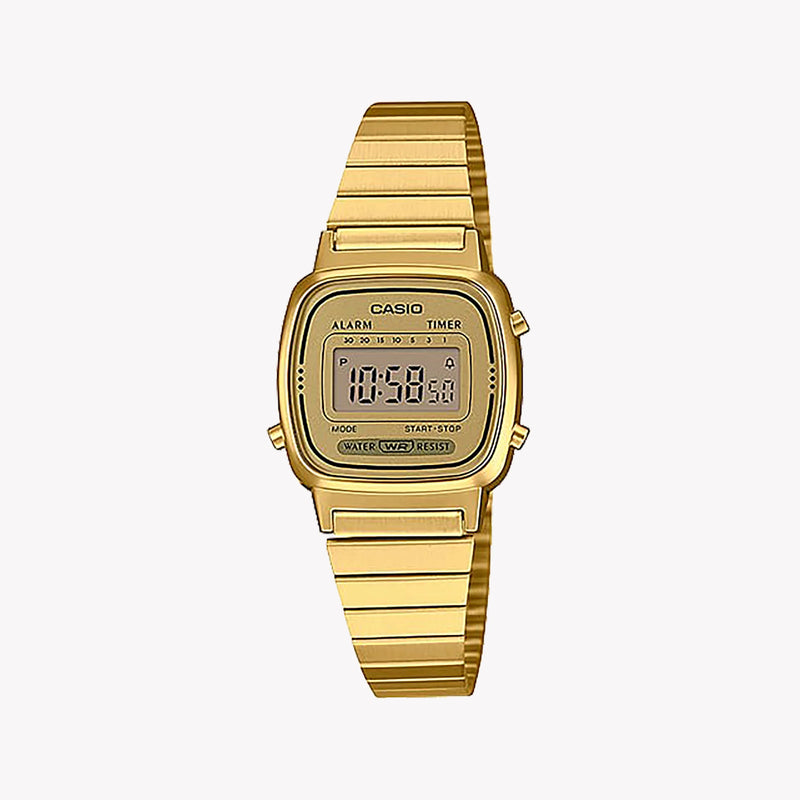 Casio Women's Gold Watch, Resin & Stainless Steel | La-670wga-9df by i-watch