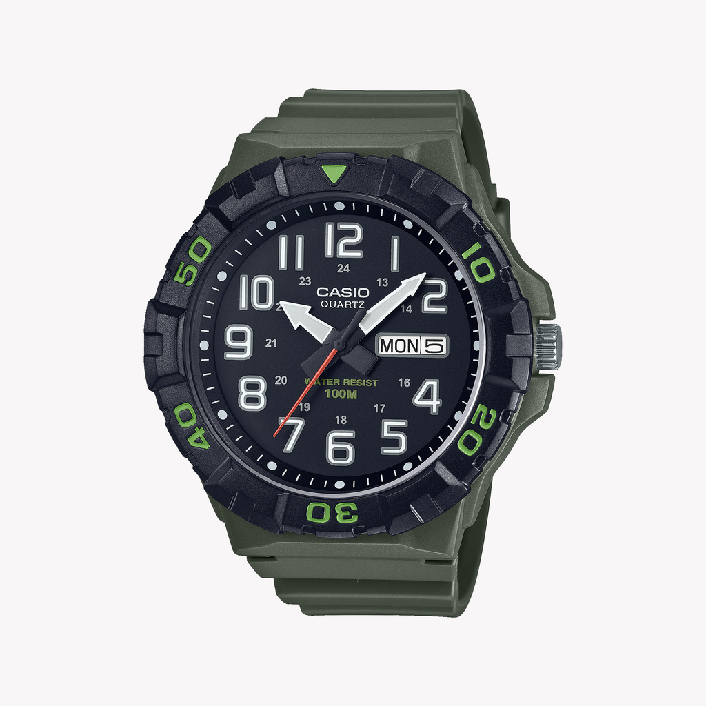 CASIO MRW-210H-3AVDF SPORTY STYLE - MEN'S ADVENTURE-READY TIMEPIECE IN GREEN & BLACK