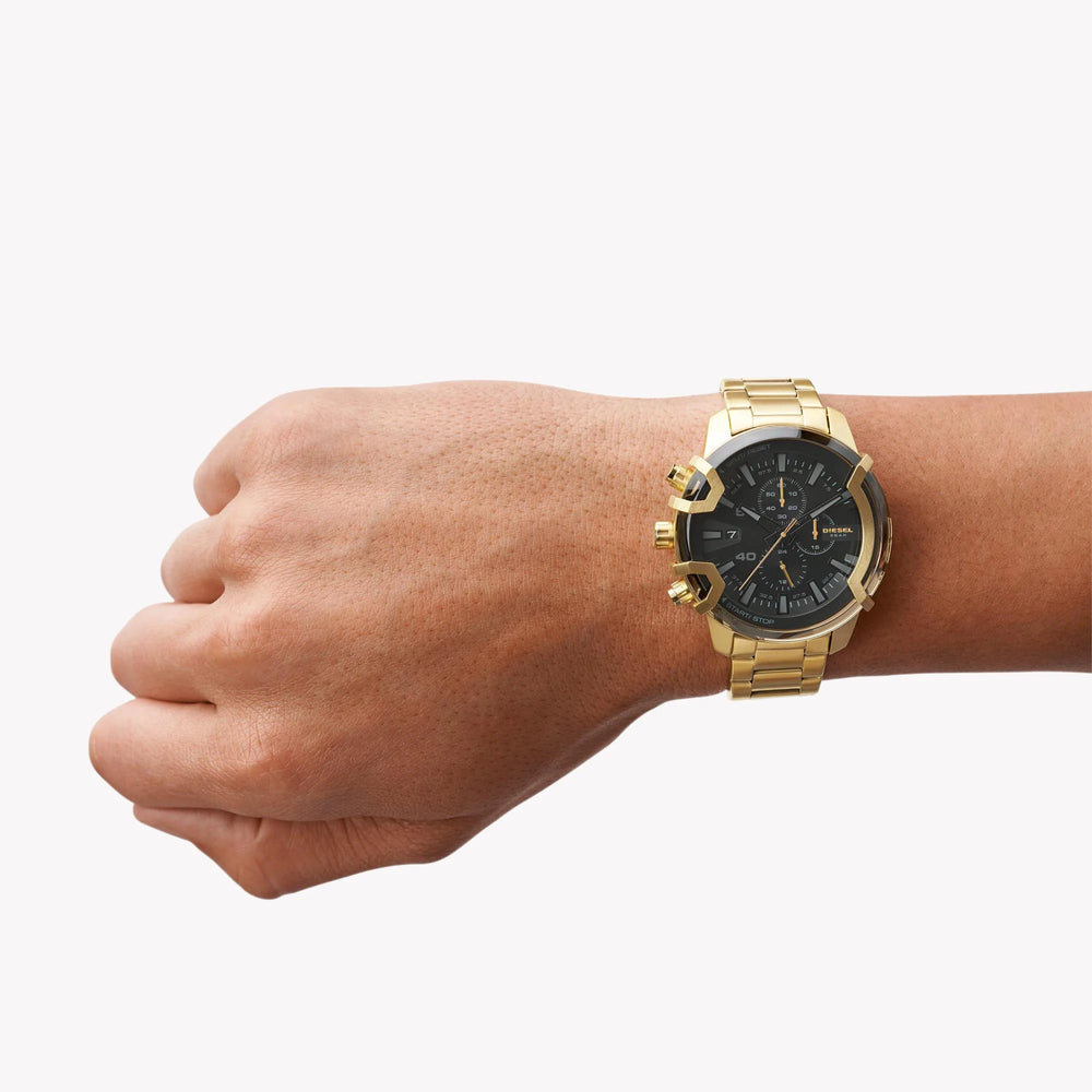 Diesel Men's Gold Watch, Black Dial | Dz4522 by i-watch