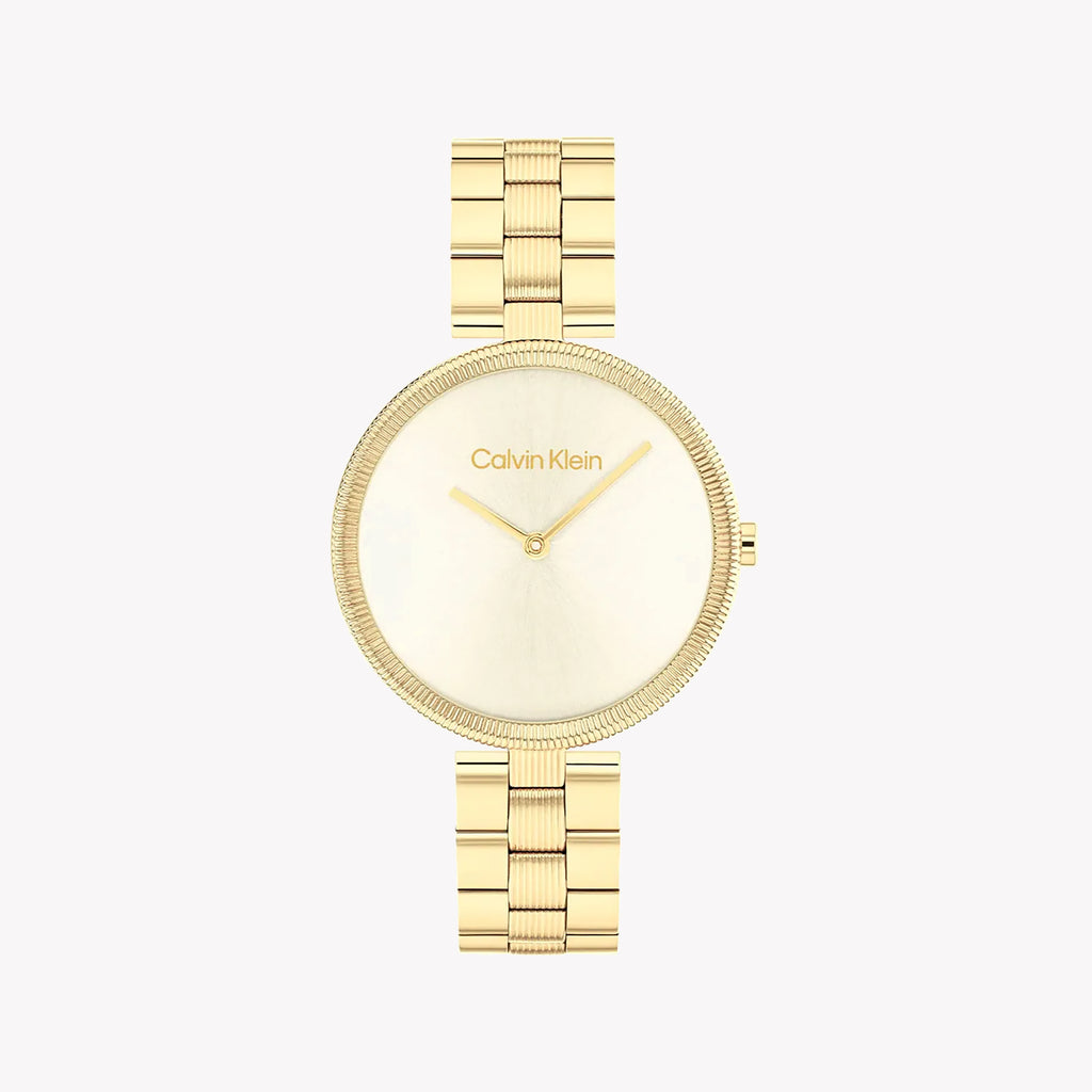 CK CALVIN KLEIN NEW COLLECTION - RADIANT GOLD SOPHISTICATION WOMEN'S WATCH