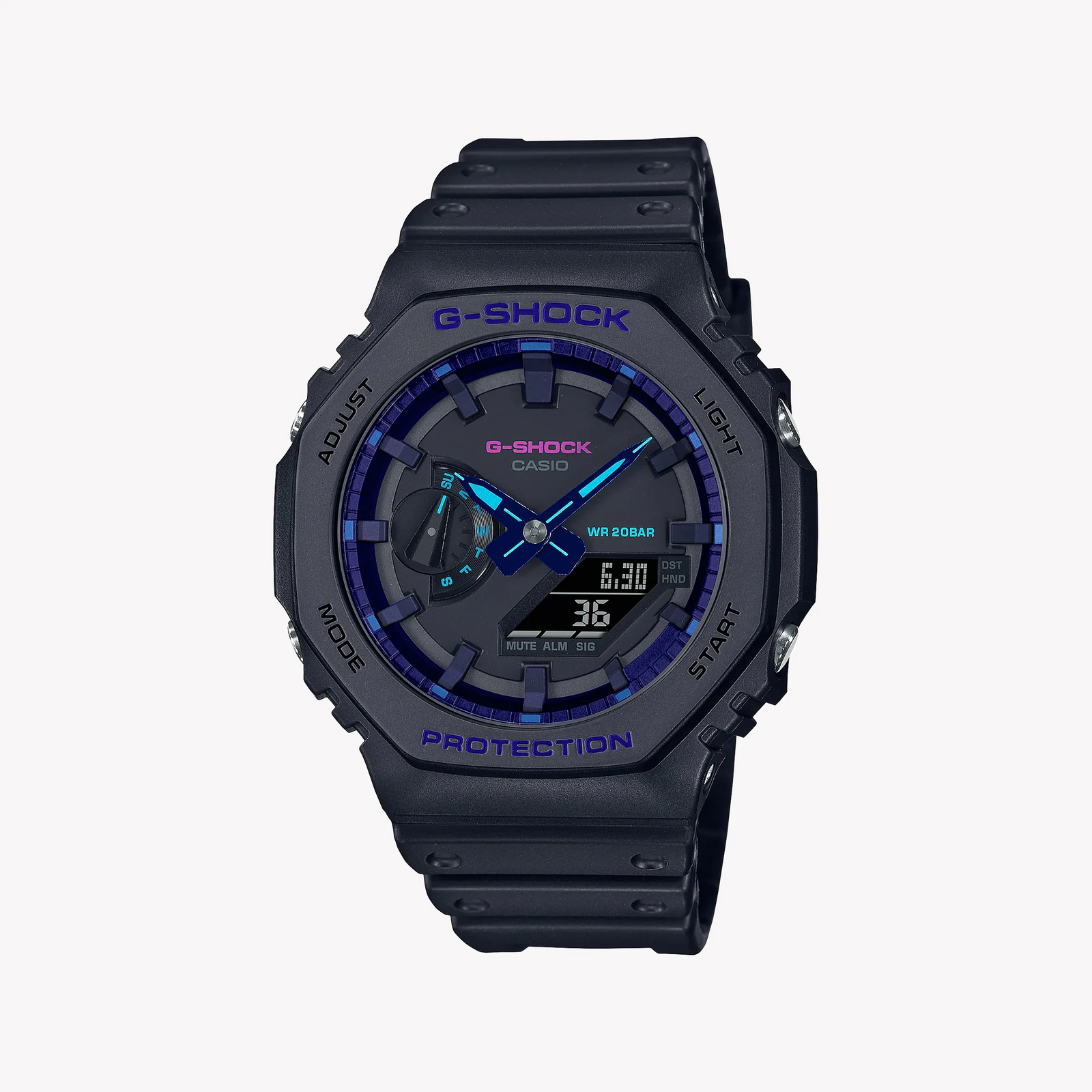 Casio G-Shock Ga-2100vb-1adr - Bold Black Vibrance Men's Watch: Tough Style With A Modern Edge by i-watch