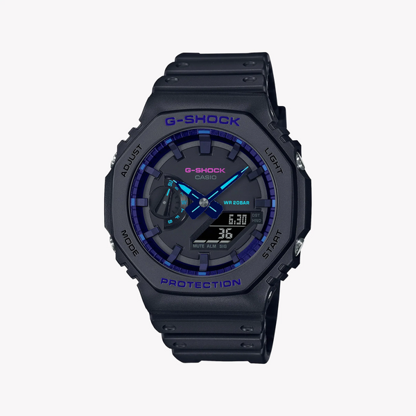 Casio G-Shock Ga-2100vb-1adr - Bold Black Vibrance Men's Watch: Tough Style With A Modern Edge by i-watch