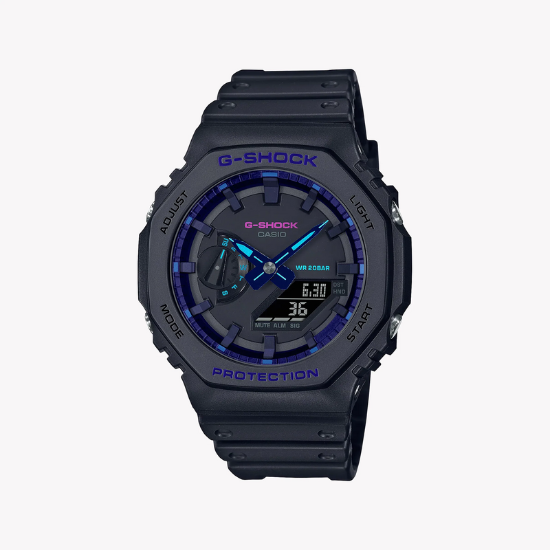 Casio G-Shock Ga-2100vb-1adr - Bold Black Vibrance Men's Watch: Tough Style With A Modern Edge by i-watch
