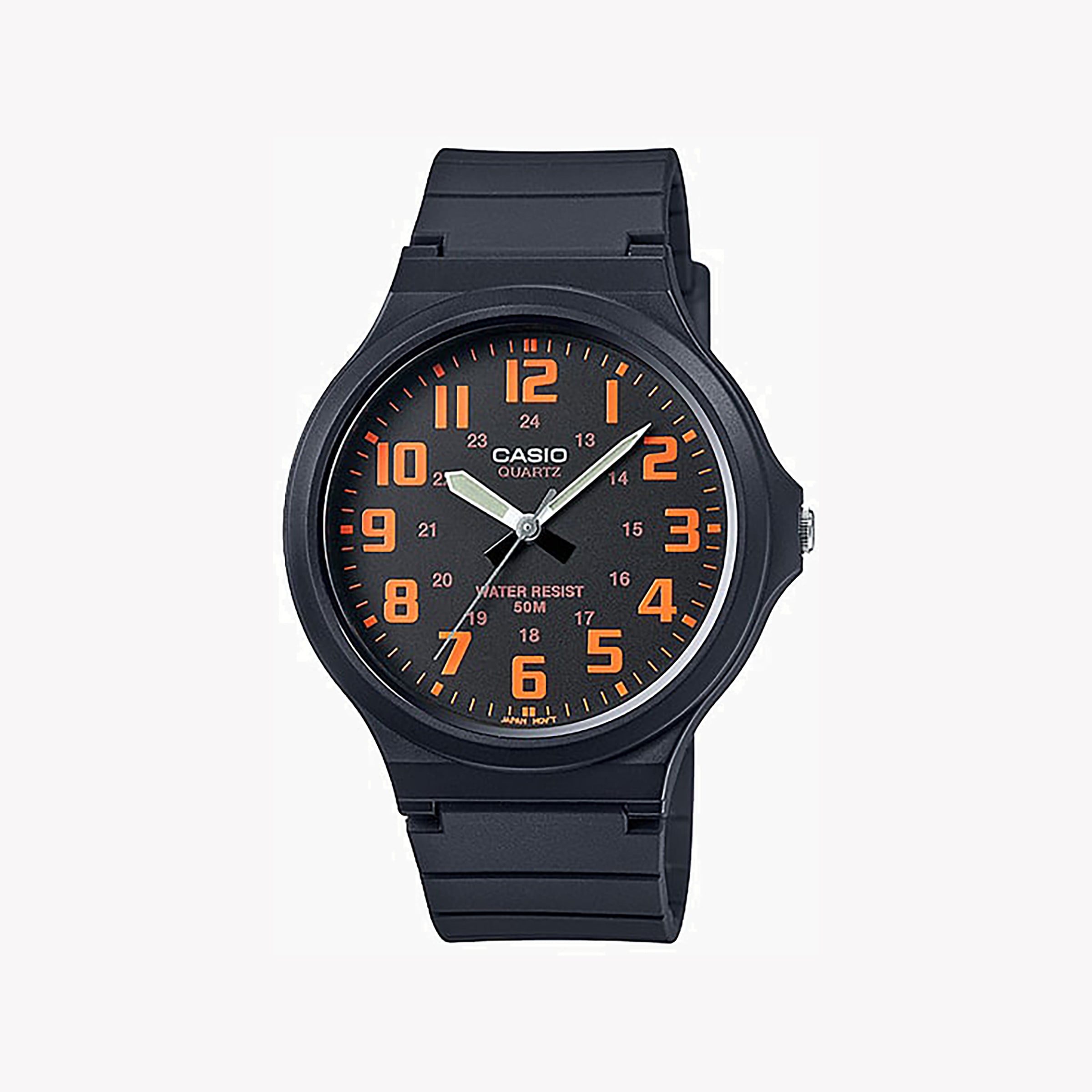 Casio MW-240-4BV Analoge schwarze Herrenuhr