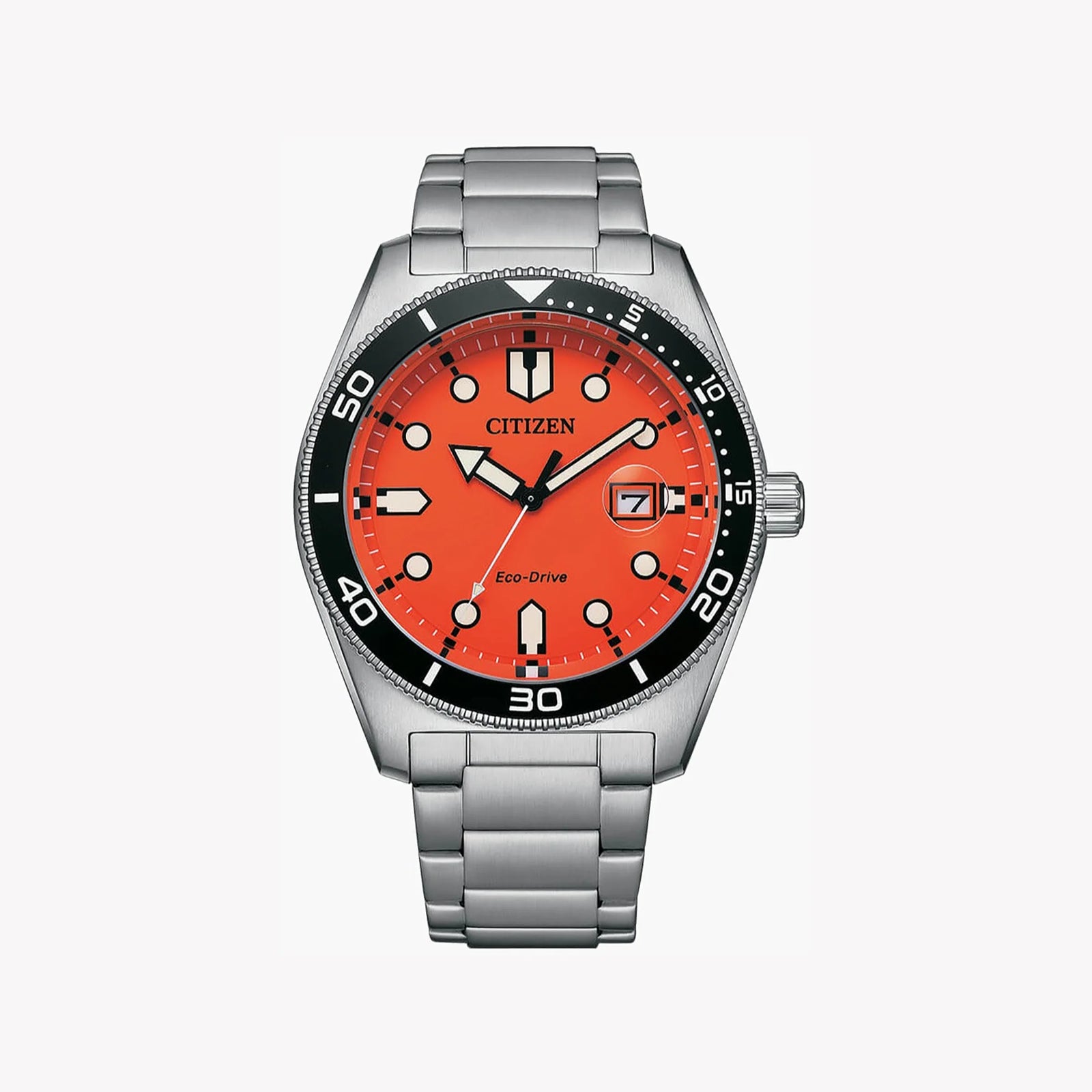 Citizen Men's Silver Watch, Orange Dial | Aw1760-81x by i-watch