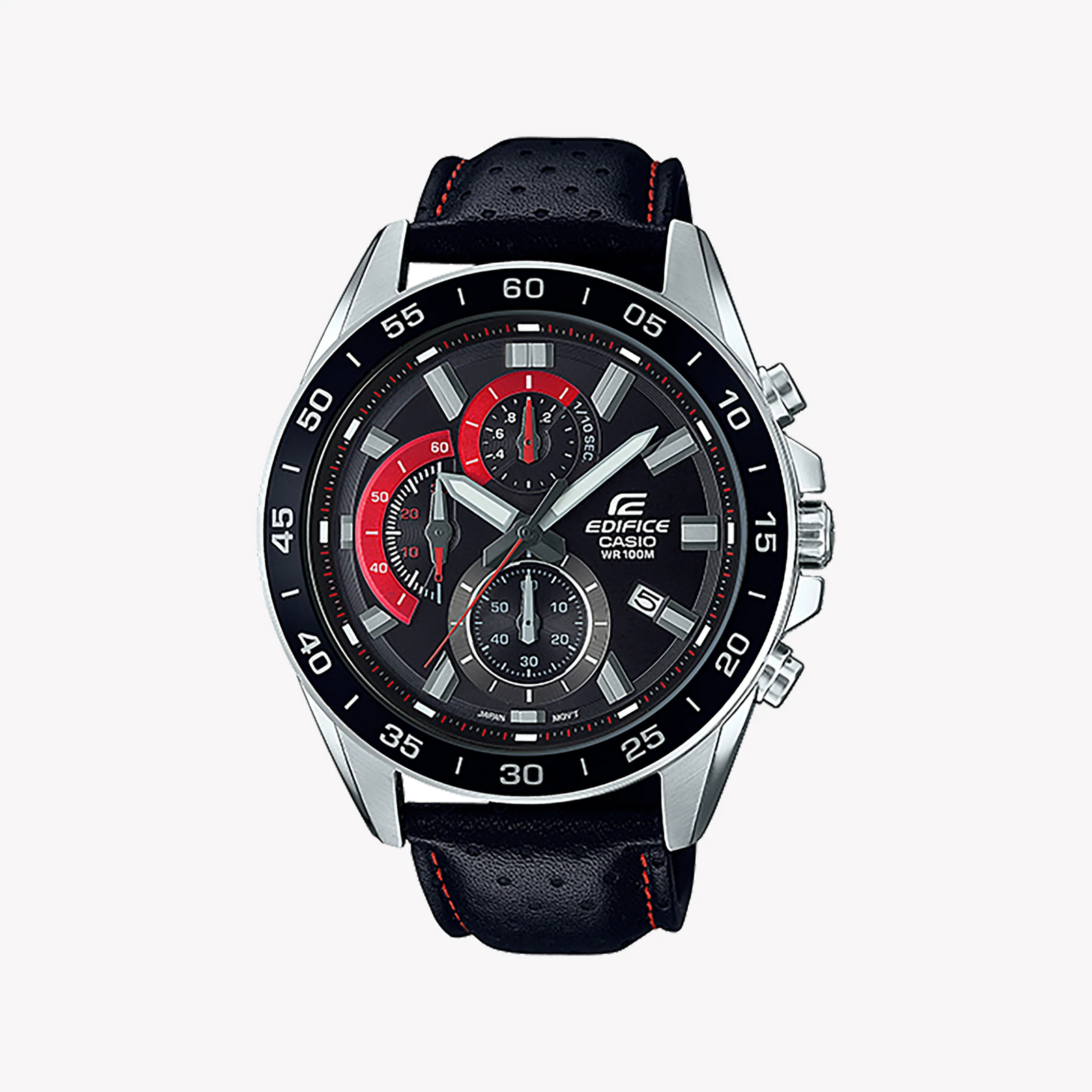 Casio Edifice Efv-550l-1avudf - Sporty Elegance Men's Watch With Leather Band And Accurate Timekeeping by i-watch