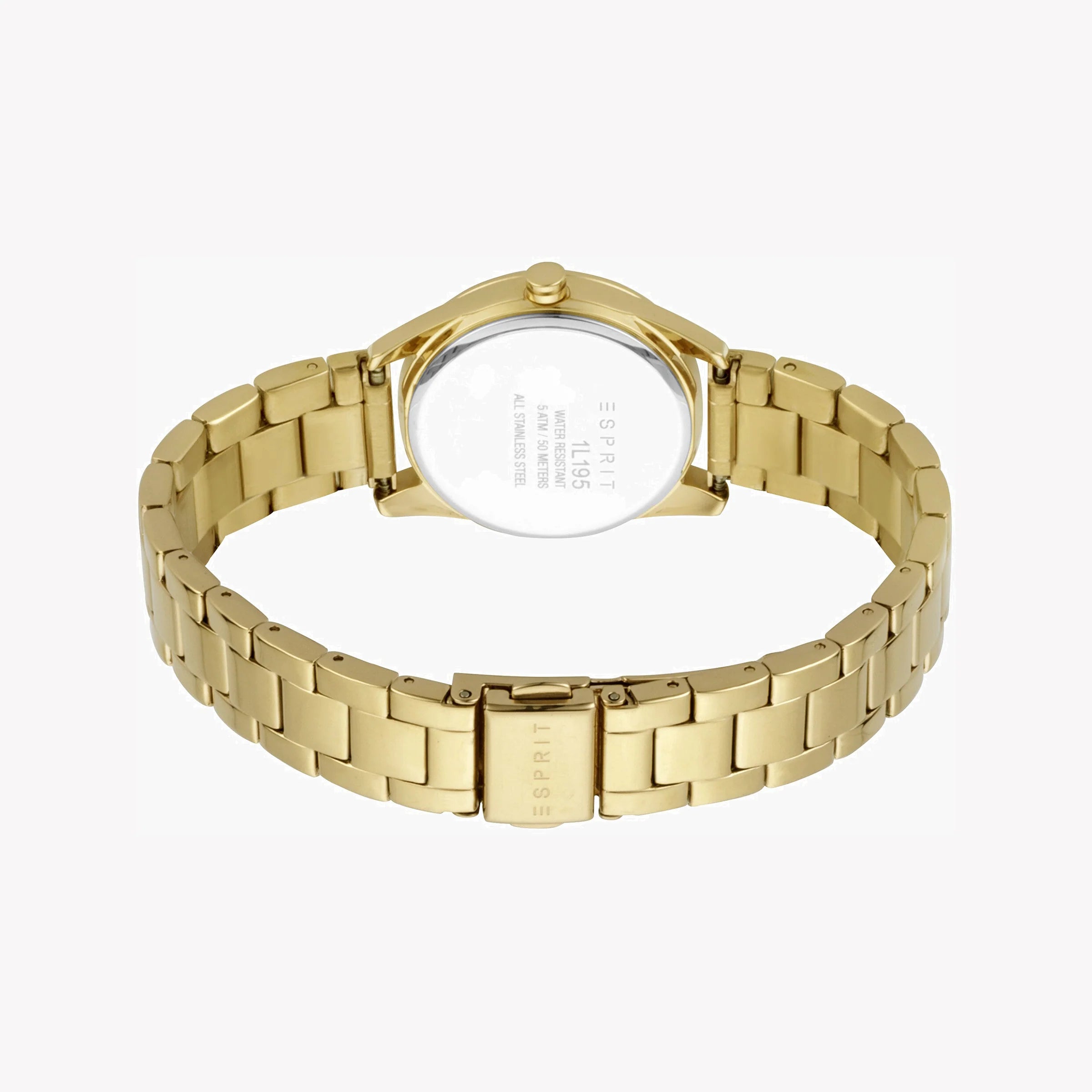 ESPRIT Women's Watch with Gold Stainless Steel Case and Gold Stainless Steel Band