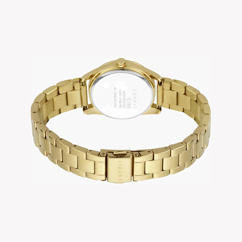 Esprit Women's Gold Stainless Steel Watch, Silver Dial | ES1L195M0085 by i-watch