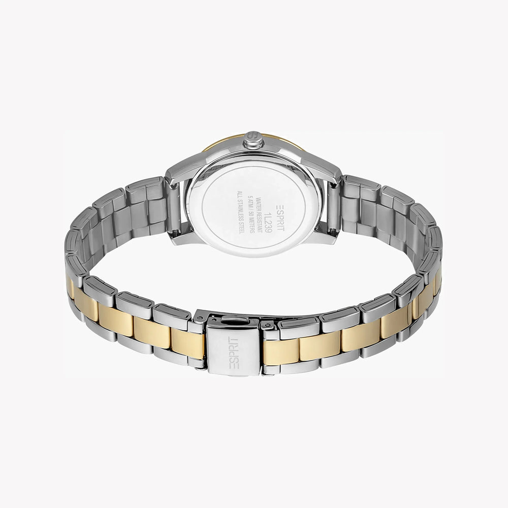 Esprit Women's Silver & Gold Stainless Steel Watch, Silver Dial | Es1l057m0035 by i-watch