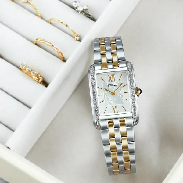 Seiko Women's Silver & Gold Watch, Silver Dial | Swr093p1 by i-watch