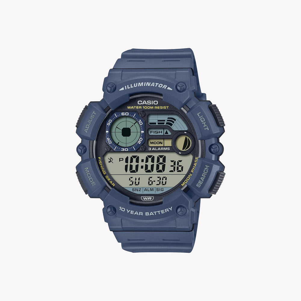 Casio Men's Blue Resin Watch, Digital Display | Ws-1500h-2av by i-watch