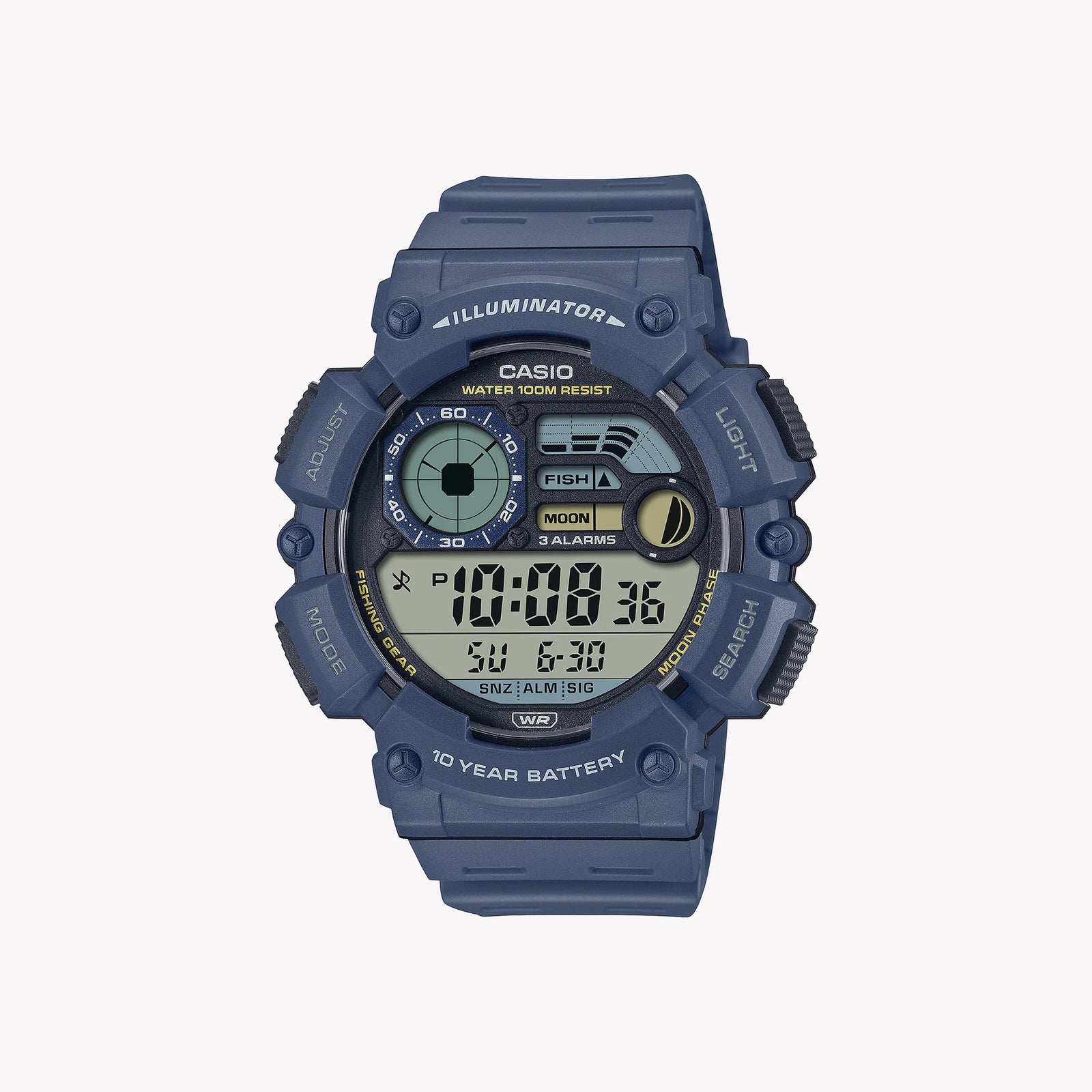 Casio Men's Blue Resin Watch, Digital Display | Ws-1500h-2av by i-watch
