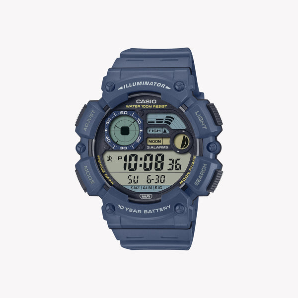 Casio Men's Blue Resin Watch, Digital Display | Ws-1500h-2av by i-watch