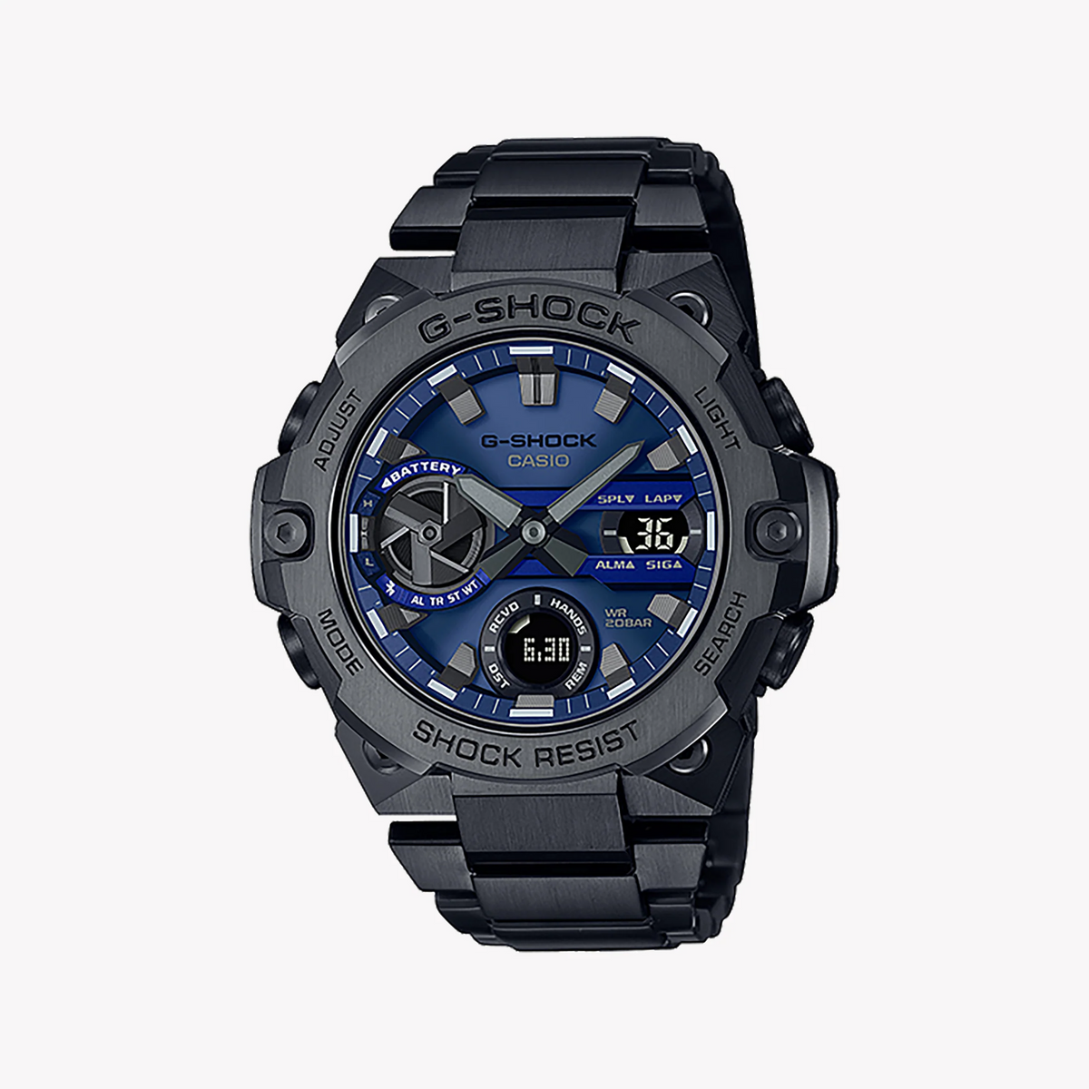 Casio G-Shock Gst-B400bd-1a2dr - Sporty Sophistication Men's Watch With Black Stainless Steel BAnd and Digital Dial by i-watch