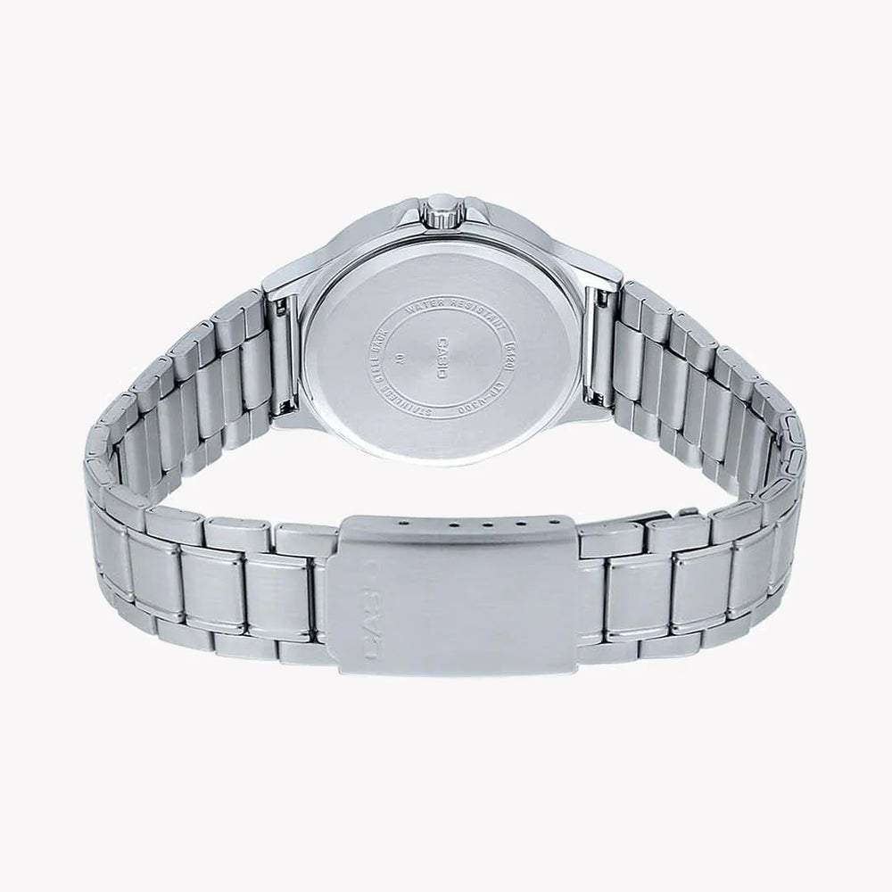 Casio Ltp-V300d-7a2udf - Sporty Elegance Unisex Watch With Stainless Steel Band And White Dial by i-watch