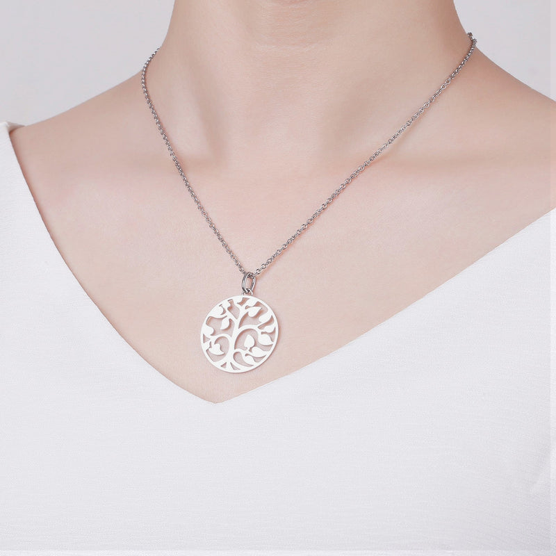 Zink Women's Necklace - Silver Stainless Steel | Zfnl003s