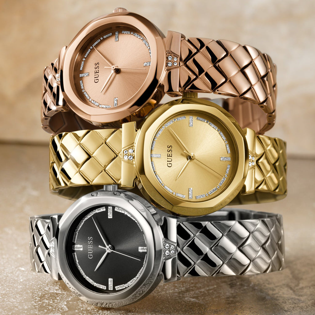 GUESS GW0613L1 SILVER SOPHISTICATION - BOLD BLACK DIAL WOMEN'S TIMEPIECE-i-Watch-4