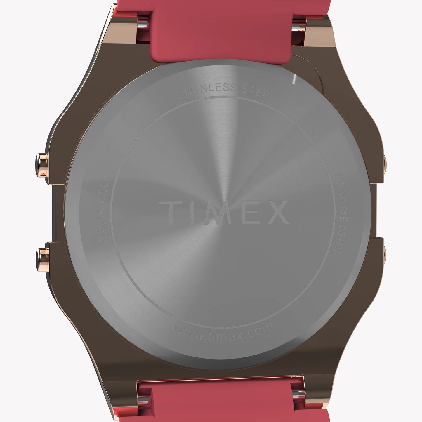 Timex 80 Rose Gold Tone Pink lens and Resin Strap TW2W44000 Unisex Watch