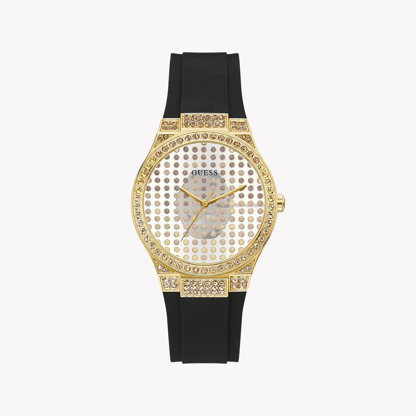 Chic Flair Women's Gold Watch, Black Silicone Band | Gw0482l1 by i-watch