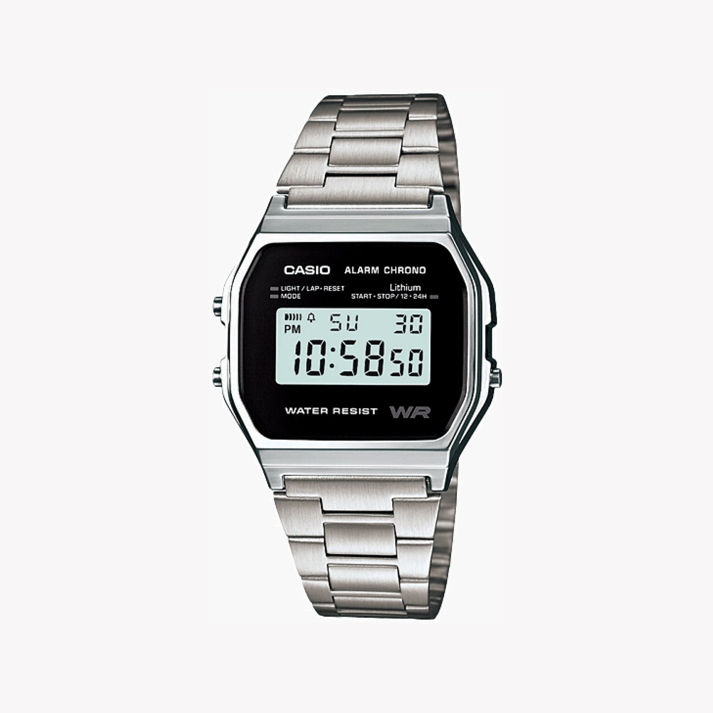 CASIO A158W-1DF Montre unisexe analogique avec boîtier de 33 mm