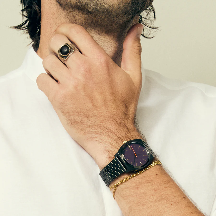 Nixon Men's Black Stainless Steel, Purple Dial | A045-5270 by i-watch