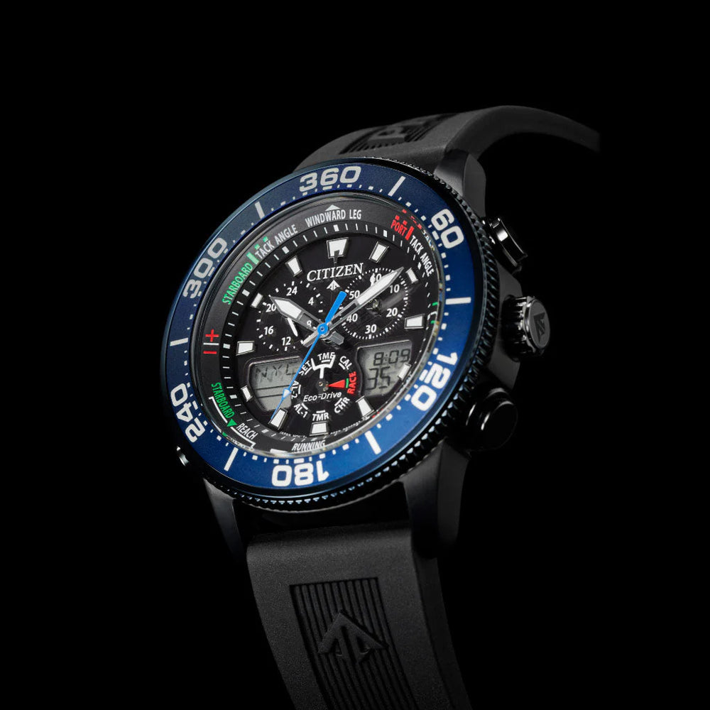 Citizen Jr4065-09e Black Adventure - Eco-Drive Men's Watch With Yacht Timer & 20 Atm Water Resistance by i-watch