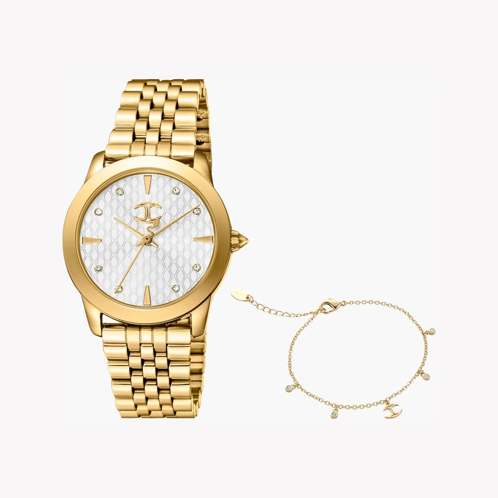 Just Cavalli Women's Silver Stainless Steel Watch, Silver Dial | Jc1l211m0255 by i-watch