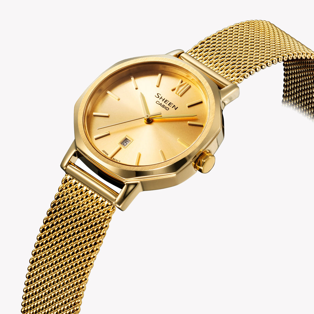 SHE-4554GM-9AUEF - ELEGANT GOLD MESH TIMEPIECE FOR MODERN WOMEN-i-Watch-3