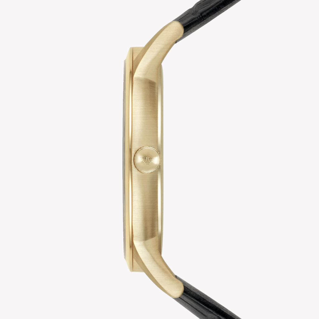 EMPORIO ARMANI AR11049 - GOLD & GREY TIMEPIECE WITH BLACK BAND-i-Watch-2