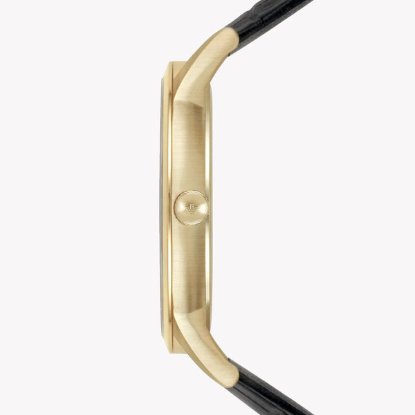 Emporio Armani Men's Gold Stainless Steel, Black Leather | Ar11049 by i-watch