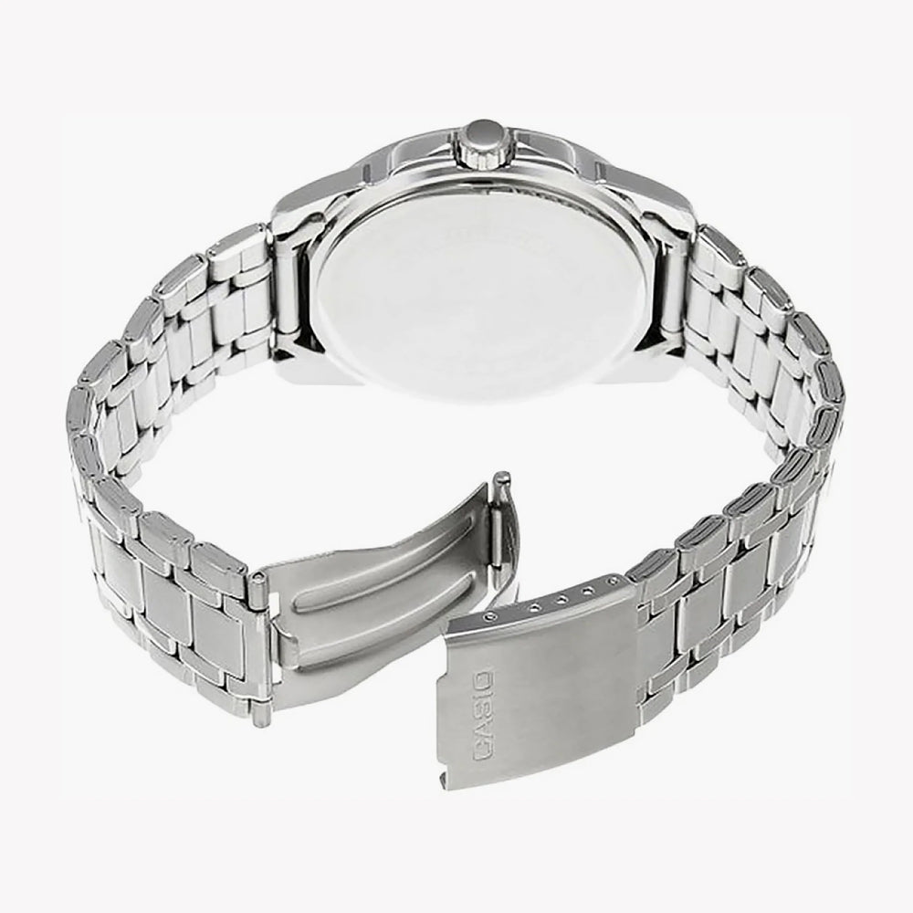 Mtp Men's Silver & Black Watch, Stainless Steel Bracelet | Mtp-1314pd-1avef by i-watch
