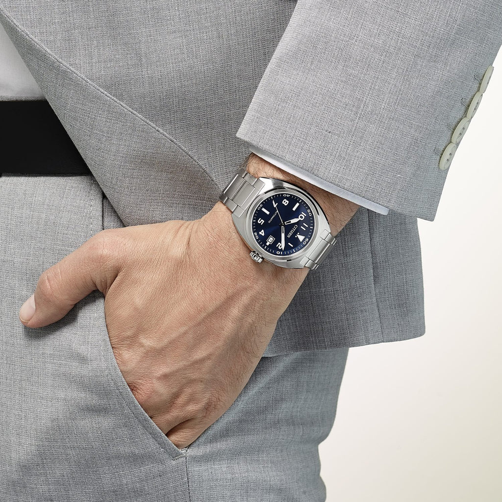 CITIZEN NJ0100-89L DYNAMIC VERSATILITY - MEN'S AUTOMATIC WATCH WITH BOLD BLUE DIAL & STAINLESS STEEL BRACELET-i-Watch-2