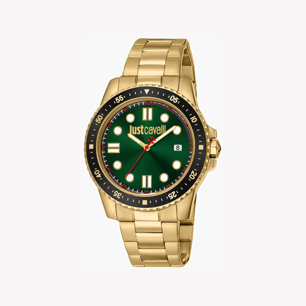 Just Cavalli Men's Gold Stainless Steel Watch, Green Dial | Jc1g246m0265 by i-watch