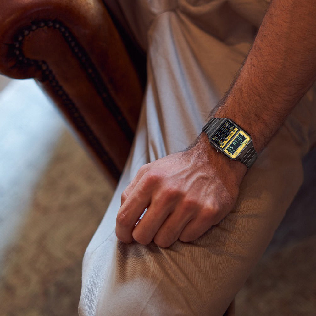 CASIO CA-500WEGG-9B DYNAMIC VERSATILITY - SPORTY STYLISH MEN'S DIGITAL WATCH with Chrome Plated Resin Case-i-Watch-3