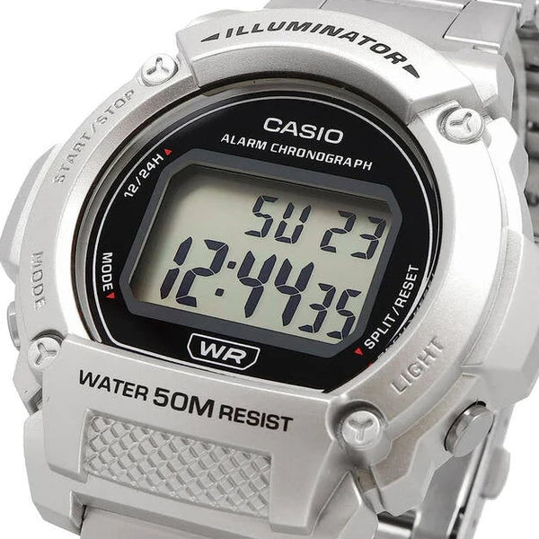 Casio Unisex Silver Resin Watch, Digital | W-219hd-1av by i-watch