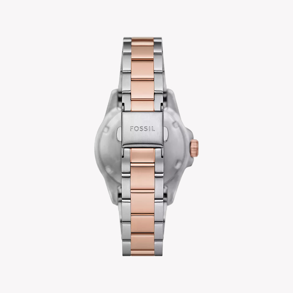 FOSSIL Women's Watch with Silver Stainless Steel Case and Rose Gold / Silver Stainless Steel Band-i-Watch-3