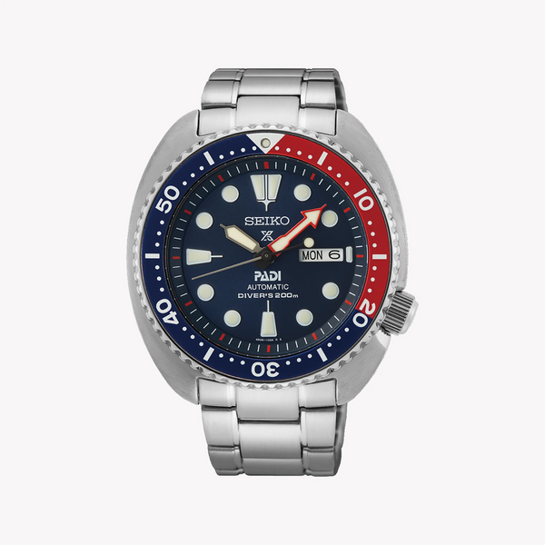 Seiko Men's Silver Stainless Steel Watch, Dark Blue Dial | Srpe99k1 by i-watch