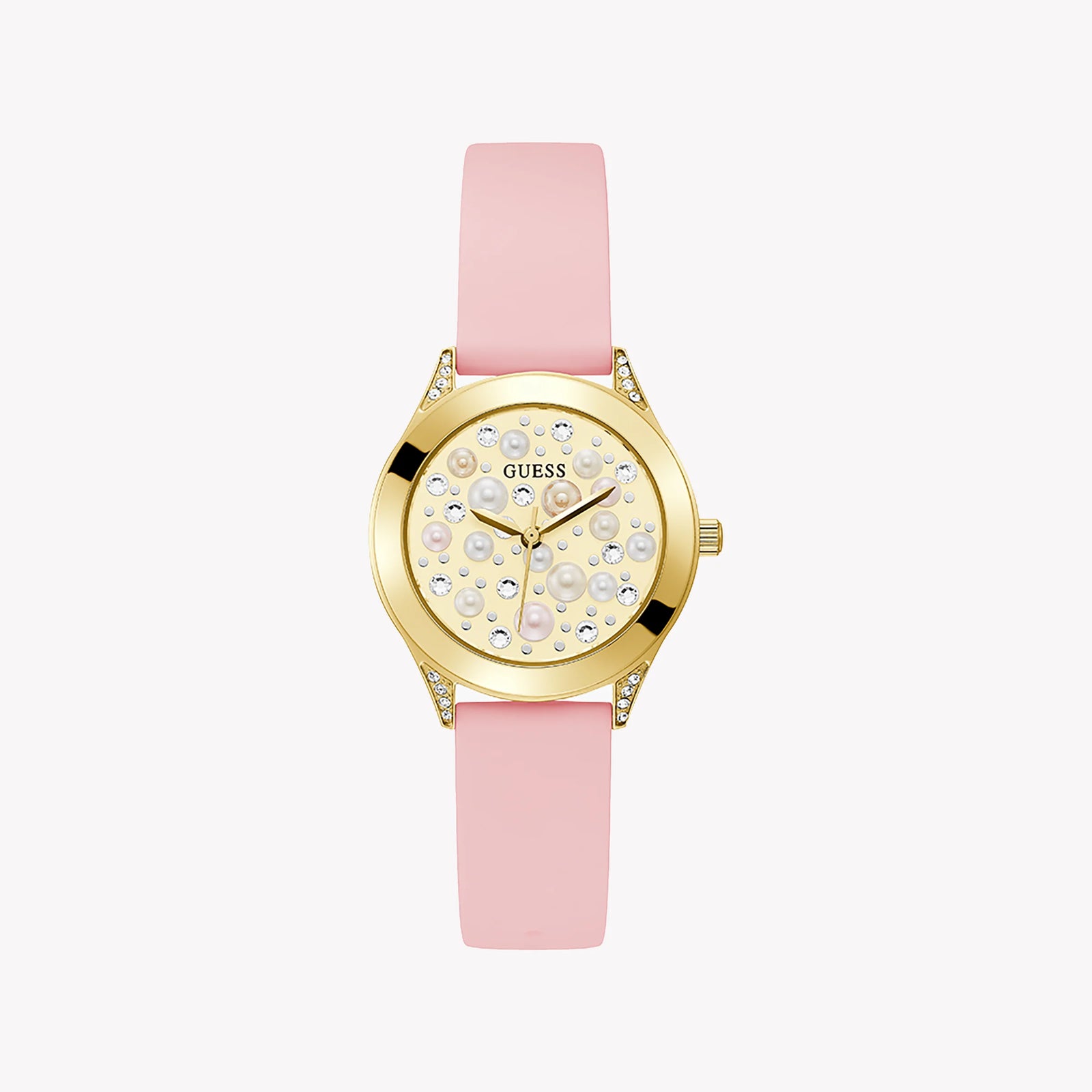 Guess Women's Gold Stainless Steel, Pink Leather | Gw0381l2 by i-watch