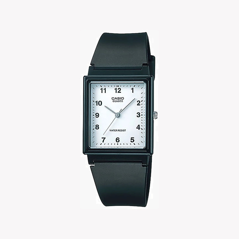 Casio Unisex Black Resin Watch, White Dial | Mq-27-7b by i-watch