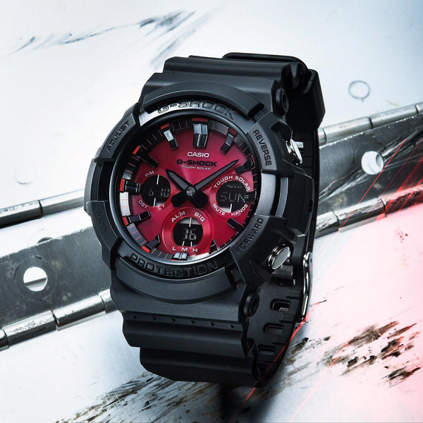 Casio G-Shock Gas-100ar-1adr - Rugged Elegance Men's Watch With Black Resin Band & Digital Dial by i-watch
