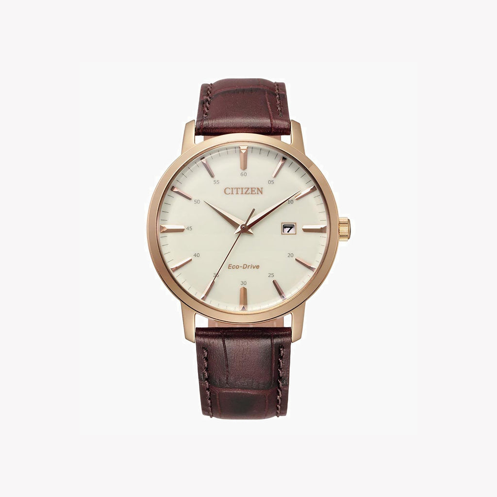 CITIZEN BM7463-12A CLASSIC ELEGANCE - BOLD SOPHISTICATION MEN'S WATCH WITH GOLD DIAL & BROWN LEATHER BAND-i-Watch-4