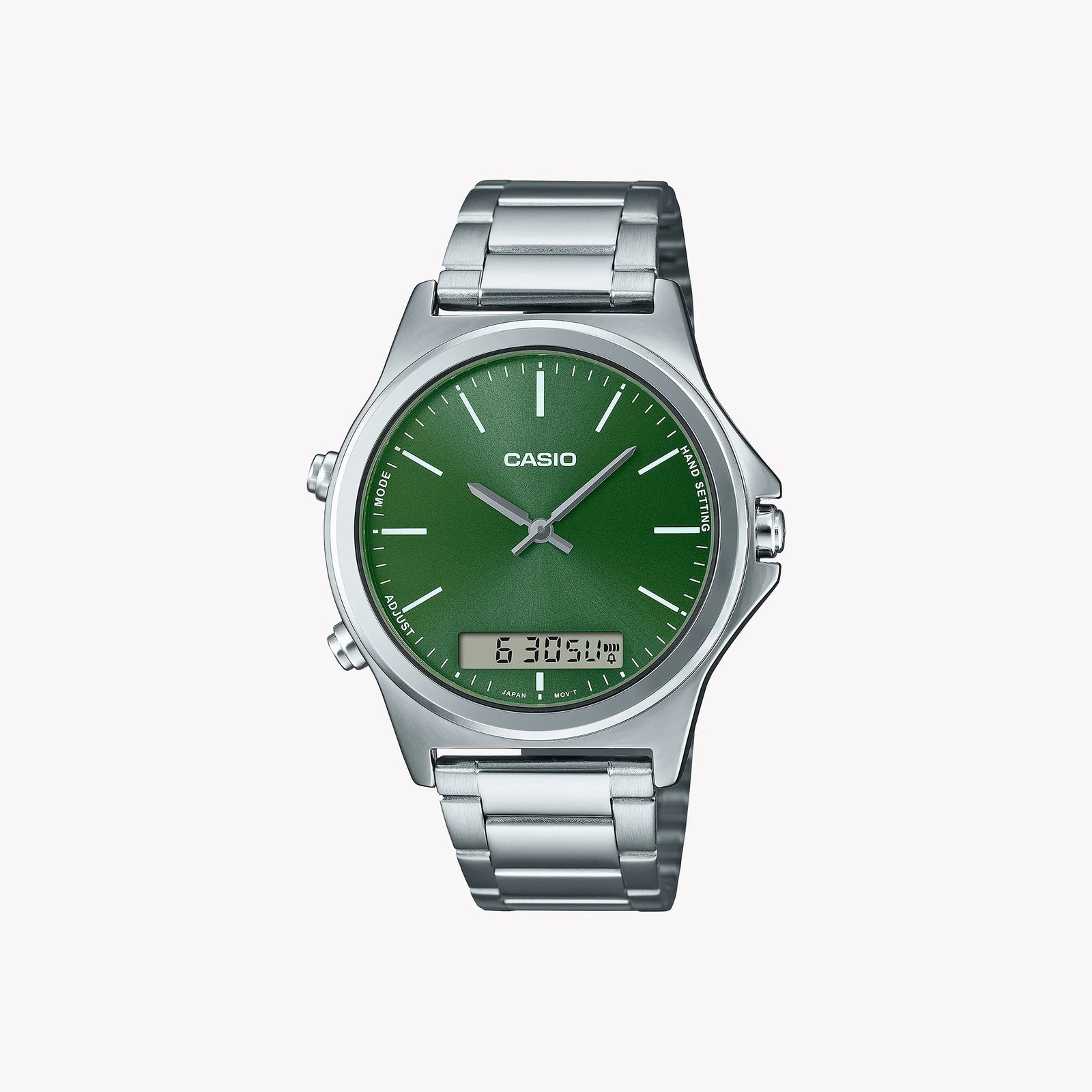 Casio Men's Stainless Steel Green Dial Watch | Mtp-Vc01d-3e by i-watch